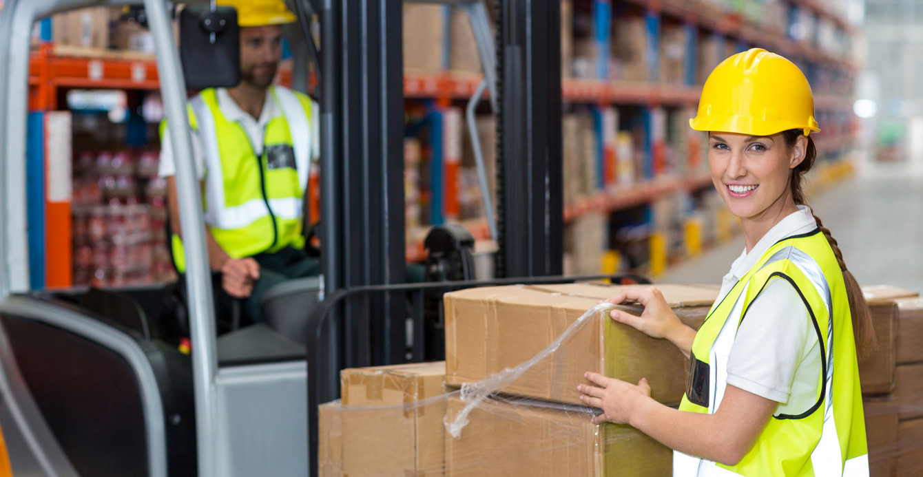 Be- und Entladung von Containe